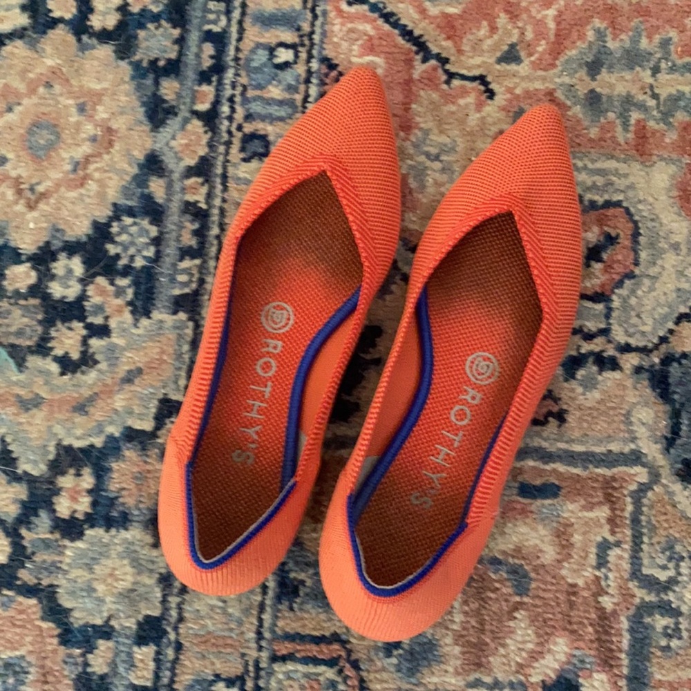 Rothy's Women's Orange Pointed Knit Flats - Picture 4 of 4